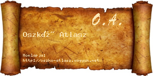 Oszkó Atlasz névjegykártya